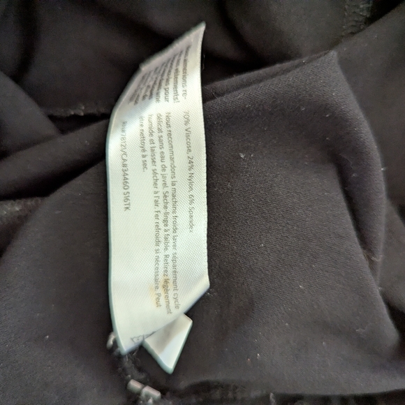 Eileen Fisher Black Cropped Wide Leg Pull On Pants Sz XL - Picture 5 of 7